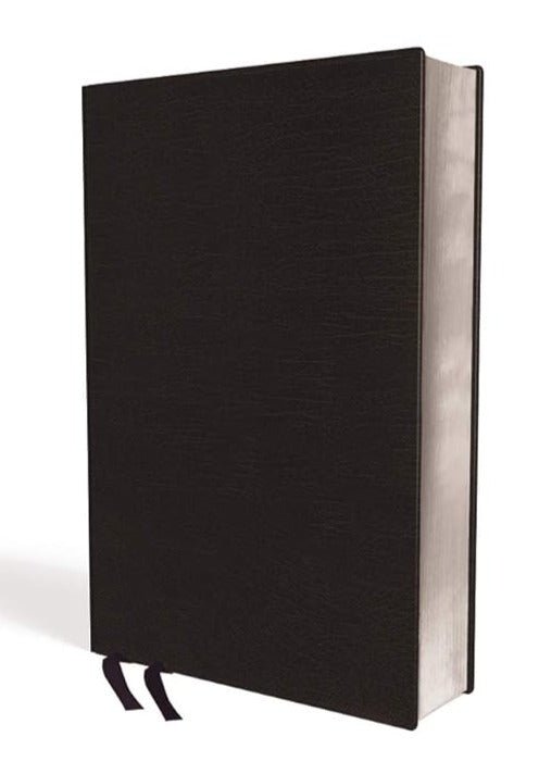 Black bonded leather NIV Thinline Reference Bible with red letter edition and comfort print