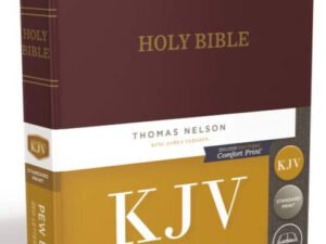 Burgundy Hardcover KJV Pew Bible with Red Letter Comfort Print