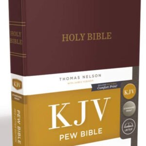 Burgundy Hardcover KJV Pew Bible with Red Letter Comfort Print