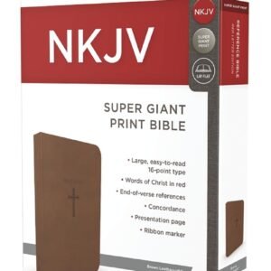 NKJV Super Giant Print Bible in large print edition with extra-large text and red words of Christ