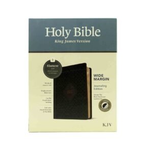 KJV Holy Bible with wide margin and filament indexed for in-depth study.