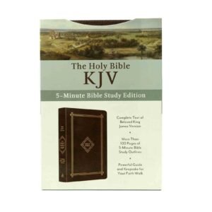 The KJV 5-Minute Study Edition of The Holy Bible, a concise and portable Bible study resource.
