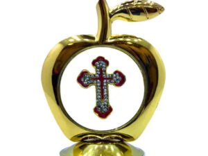 Golden Apple Cross Christian Home Decor Ornament