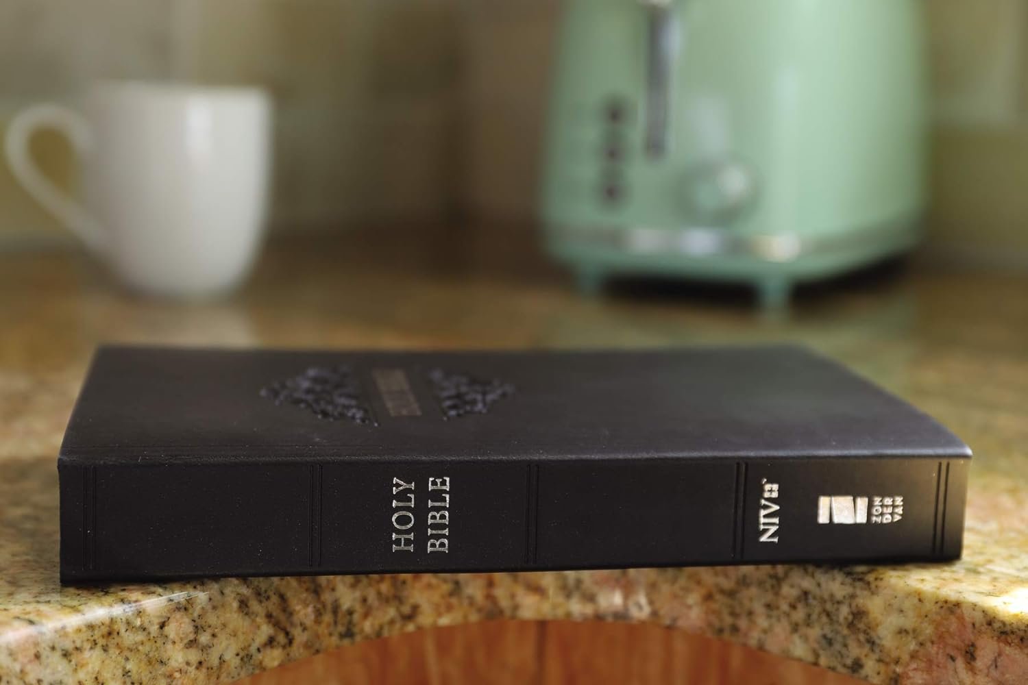 NIV Holy Bible Soft Touch Edition in black and brown imitation leather