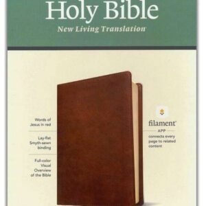 NLT Giant Print Personal Size Bible, Rustic Brown Soft Leather Cover