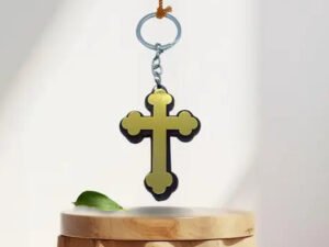 Handcrafted Stainless Steel Christian Cross Keychain