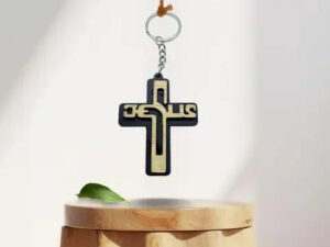 Handcrafted Stainless Steel Christian Cross Keychain