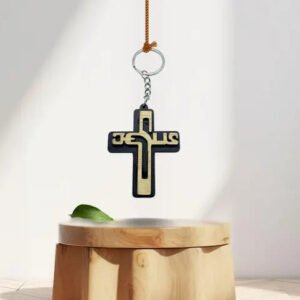 Handcrafted Stainless Steel Christian Cross Keychain