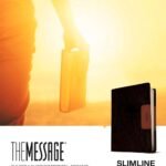 The Message Bible: Slimline Edition in Brown and Saddle Tan Leather-Look