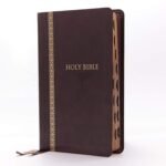 KJV, Thinline Bible, Leathersoft, Brown, Thumb Indexed, Red Letter, Comfort Print: Holy Bible, King James Version Imitation Leather – Import,