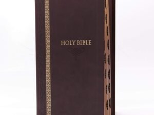 KJV, Thinline Bible, Leathersoft, Brown, Thumb Indexed, Red Letter, Comfort Print: Holy Bible, King James Version Imitation Leather – Import,