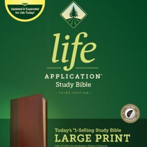 Clearance sale 2024! NLT Life Application Study Bible, Third Edition, Large Print (Red Letter, Leatherlike, Brown/Tan, Indexed): New Living Translation, Life Application Study Bible, Brown/tan, Leatherlike, Red Letter Imitation Leather – Large Print,