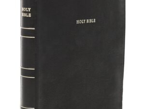 NKJV Thinline Reference Bible in Large Print with Leathersoft Black and Brown Imitation Leather Cover