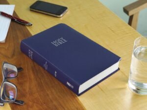 NIV Gift and Award Bible in blue with red letter Comfort Print