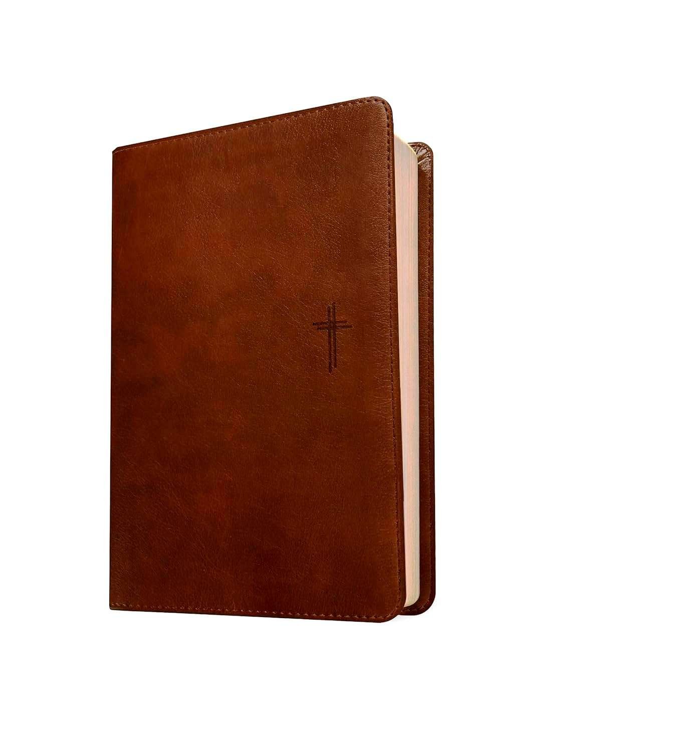 NLT Compact Bible, Filament Enabled Edition: Rustic Brown Cross Design, LeatherLike Cover (ISBN: 9781496455482)