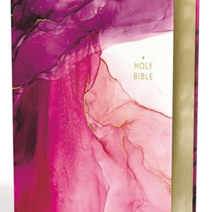 Pink NIV Artisan Collection Bible with cloth over board and art
