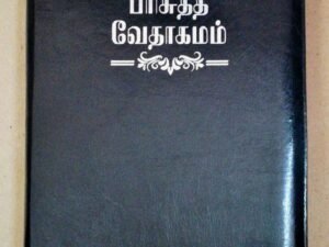 Korean-Tamil Bilingual Bible, Black Cover with Silver Edges, Zippered, ISBN 9788122130843