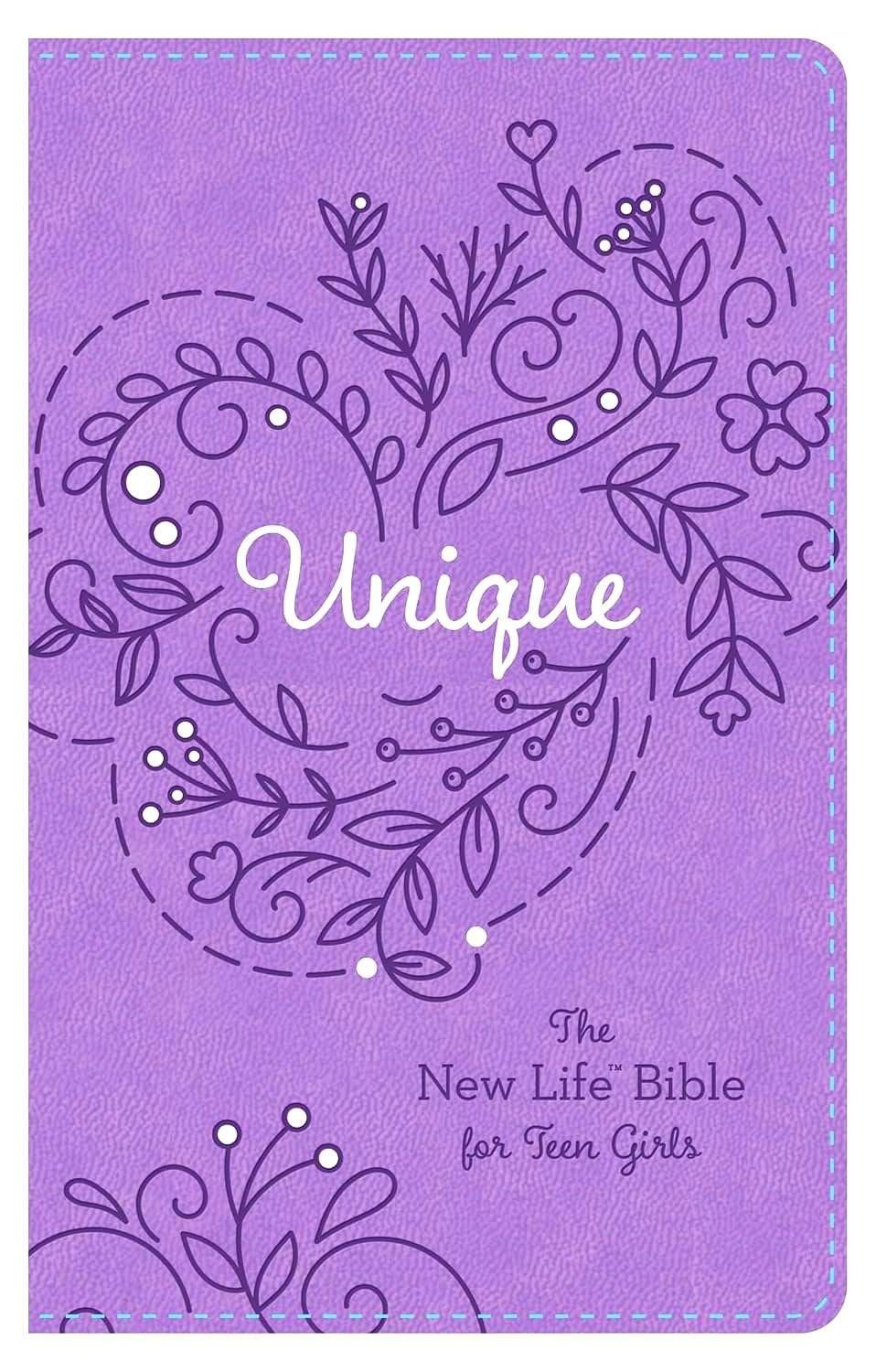 The New Life Bible for Teen Girls: Unique Purple Soft Leather Edition