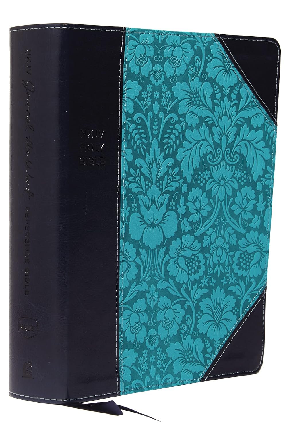 NKJV, Journal the Word Bible, Bonded Leather, Brown, Red Letter, Comfort Print: Reflect, Journal, or Create Art Next to Your Favorite Verses Bonded Leather – Import