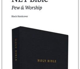 NET Bible pew and worship black hardcover with comfort print