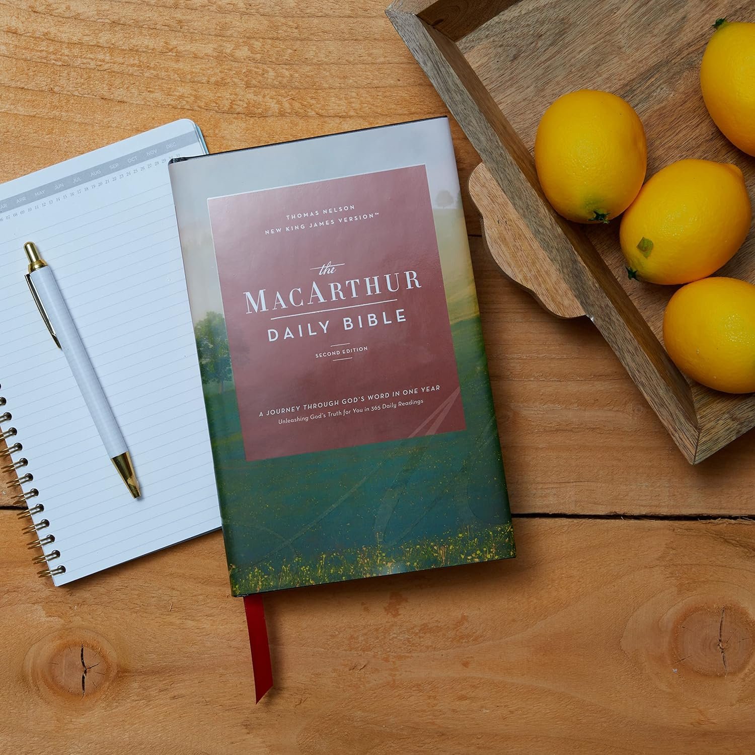 NKJV MACARTHUR DAILY BIBLE: A Journey Through God's Word in One Year Hardcover – Import,