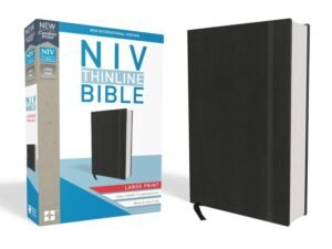NIV Thinline Bible Large Print Black, Hardcover