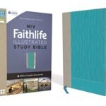 NIV Faithlife Study Bible: New International Version, Gray/Turquoise Leathersoft: Intriguing Insights to Inform Your Faith Imitation Leather – Import,