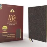 NIV Life Application Study Bible Third Edition Bonded Leather Navy Floral Red Letter