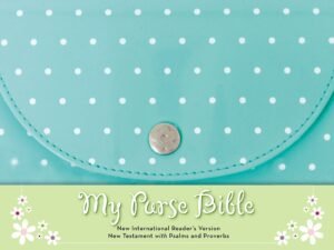 Leathersoft Teal NIrV My Purse Bible, a portable Bible designed for women.