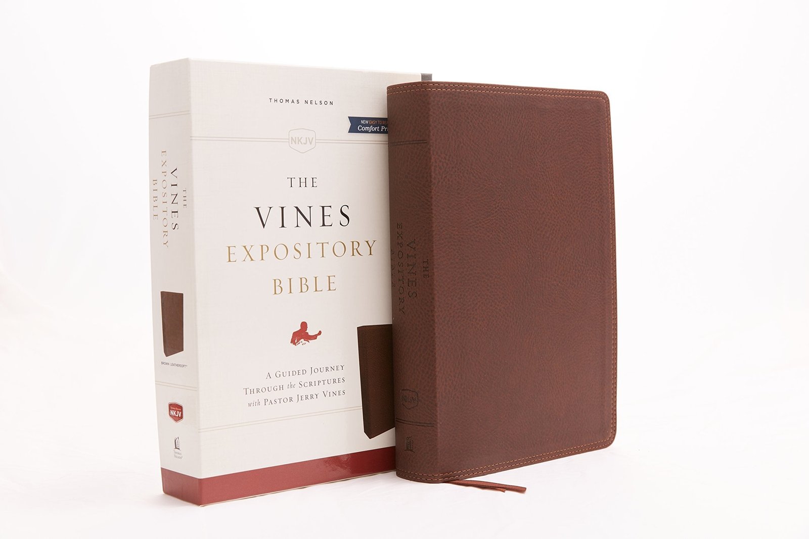 NKJV Vines Expository Bible Leathersoft Black Comfort Print