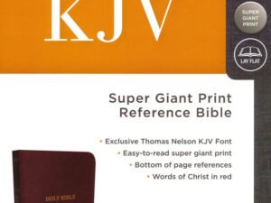 KJV Reference Bible in Super Giant Print, Burgundy leather cover