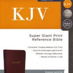 KJV Reference Bible Super Giant Print, Burgundy