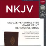 NKJV Comfort Print Deluxe Reference Bible in giant print imitation leather