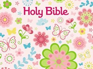 Pink sequin edition of the International Children's Bible with hardcover and matching tote bag.
