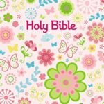 Pink Sequin International Children's Bible with matching tote bag and hardcover.