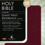 NKJV Gaint Print Center coloum Ref Bible Leather flex