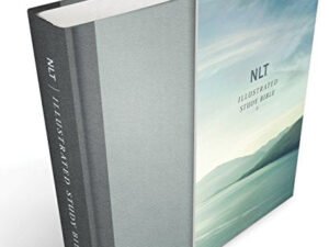 Deluxe NLT Illustrated Study Bible in Slate Grey leather bound edition.