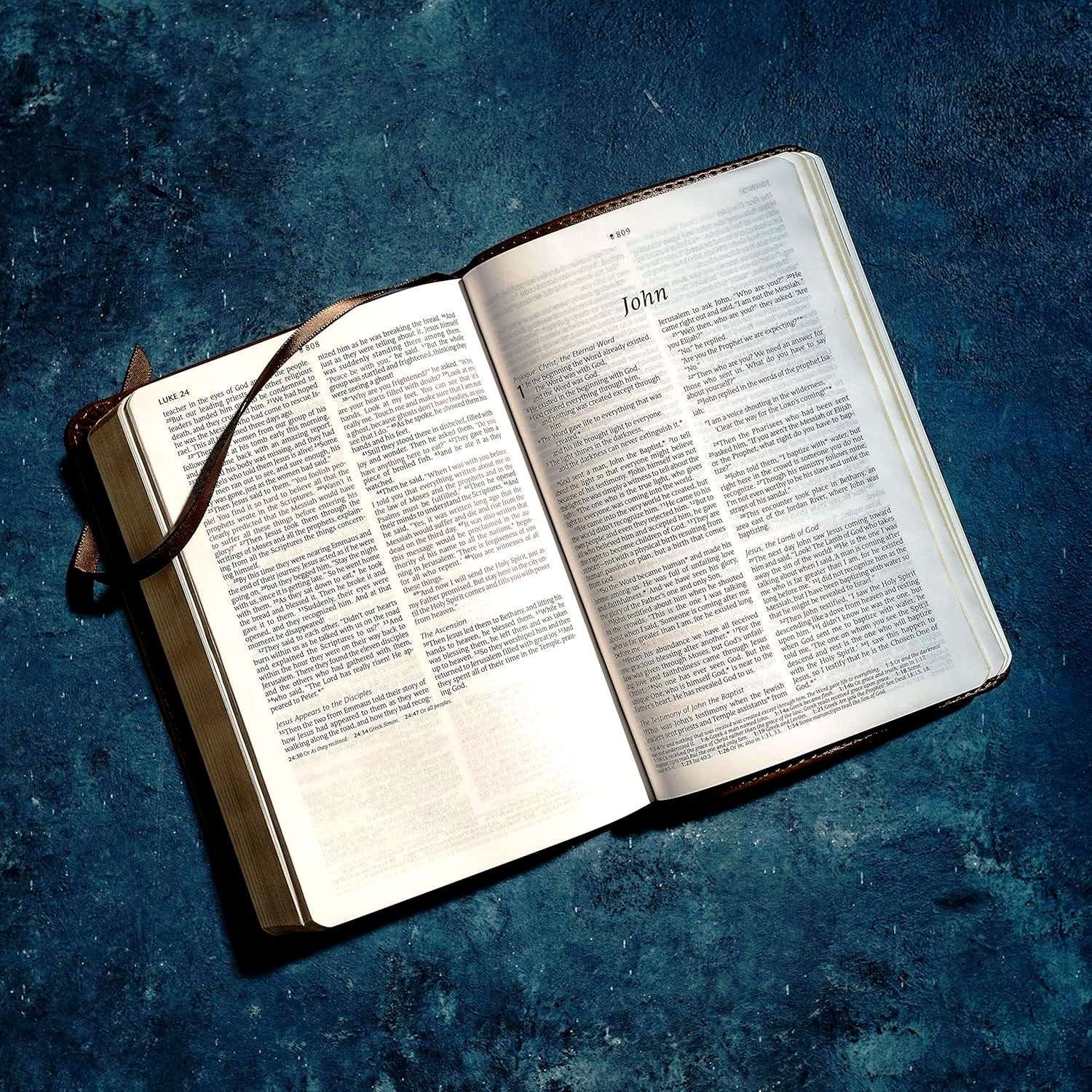 NLT Compact Bible, Filament Enabled Edition: Rustic Brown Cross Design, LeatherLike Cover (ISBN: 9781496455482)