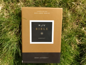 KJV, Holy Bible Maclaren Series, Compact Brown Leather Soft Comport Print. Thomas Nelson