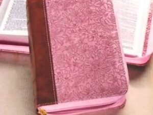 KJV Pocket Bible, Brown and Pink LeatherSoft Cover with Zipper Closure (ISBN: 9781642728644)