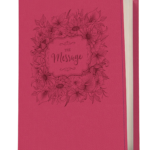 The Message: Dusty Rose Floral Leather-Look, The Bible in Contemporary Language Imitation Leather