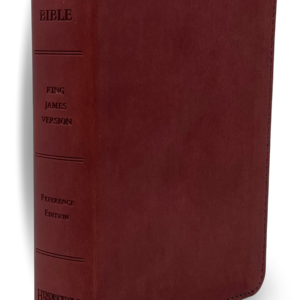 Compact KJV Reference Bible, imitation leather burgundy edition.