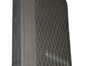 Message Slimline Edition, The: The Bible in Contemporary Language, Slimline, Charcoal Diamond Leather-Look Leather Bound