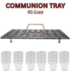 40-Cup Acrylic Communion Tray for Church Services