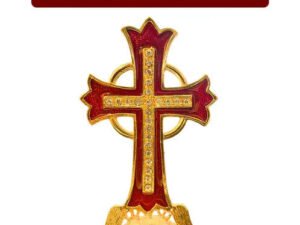 Gold-Plated Christian Cross Dashboard Ornament for Car and Home Decor