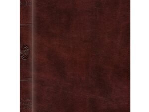 ESV Large Print Thinline Bible in genuine Trutone Mahogany leather