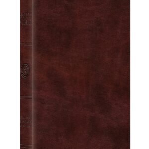 ESV Large Print Thinline Bible in genuine Trutone Mahogany leather