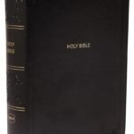 NKJV Compact Leathersoft End-of-Verse Reference Bible in Black with Red Letter Comfort Print