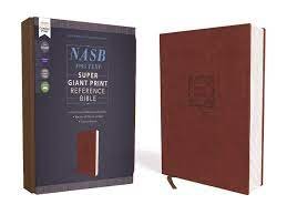 Super Giant Print Reference Bible in LeatherSoft Brown with Red Letter 1995 Edition