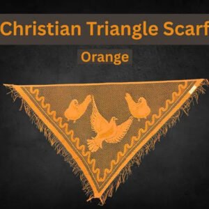 Orange Christian Triangle Veil Scarf for Church and Gospel Events